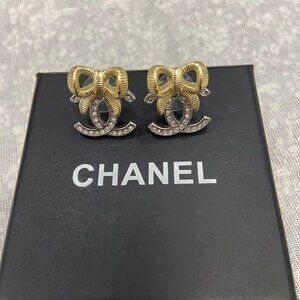 Chanel bow earrings